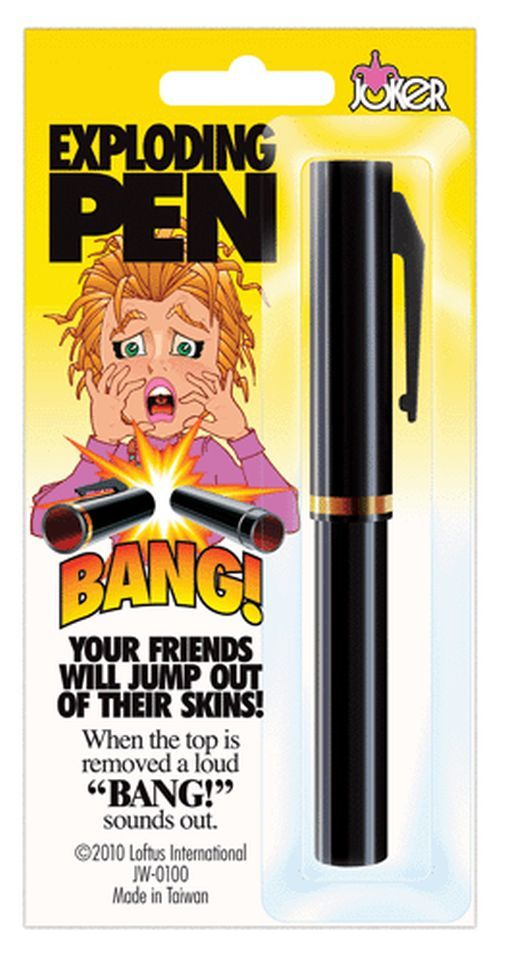 EXPLODING PEN JOKE PRANK GAG TRICK LARK FUNNY MISCHIEF