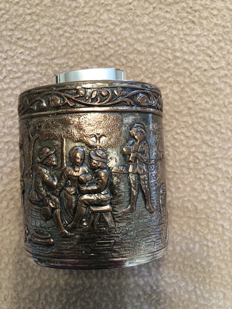 Vintage Ornate Italian Silver Plated Container