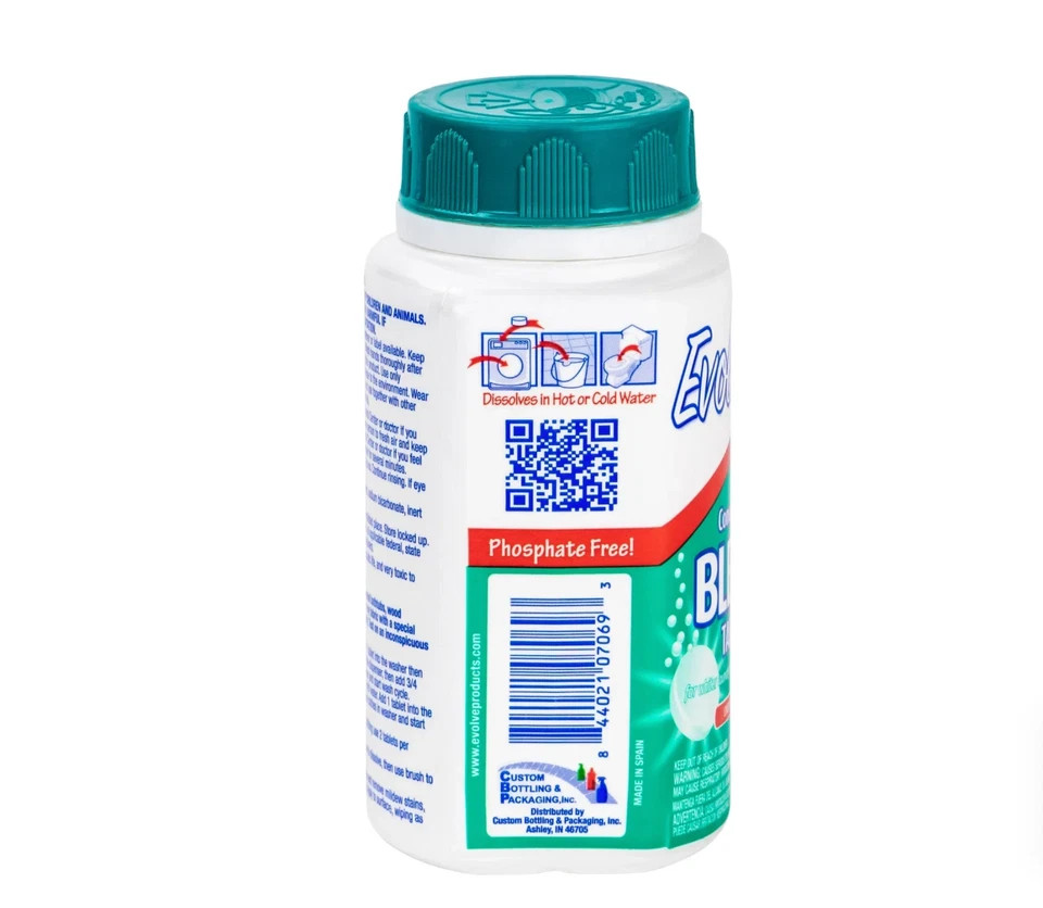 (3 pack) Evolve Concentrated Bleach Tablets, Linen Breeze, 32 Count