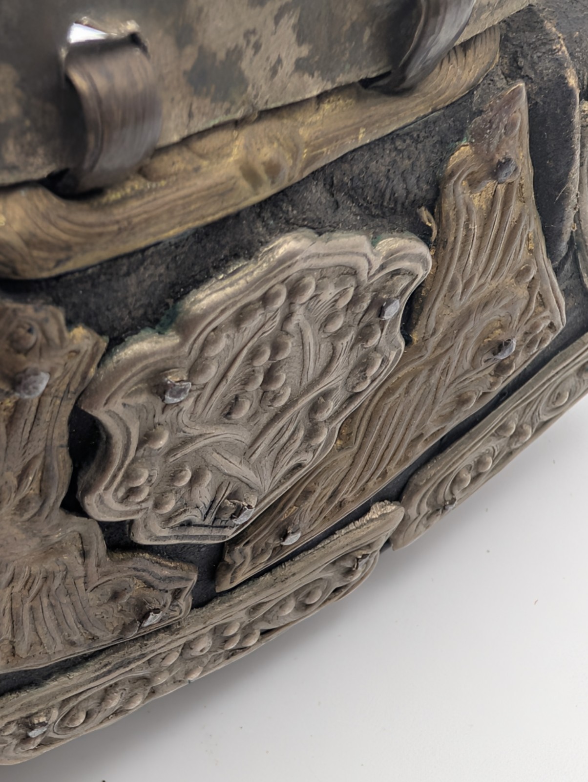 Antique 19thC Tibetan Chakmak Tinder Pouch & Matching Leather Belt Strap Set