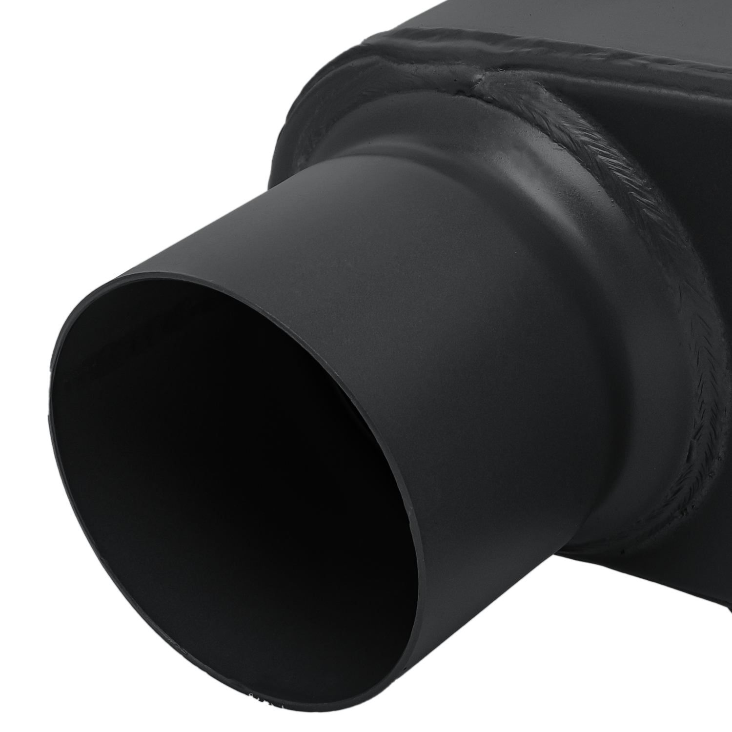 2 Pcs Black 2.25" Offset Inlet/Outlet Race Performance Chambered Exhaust Muffler