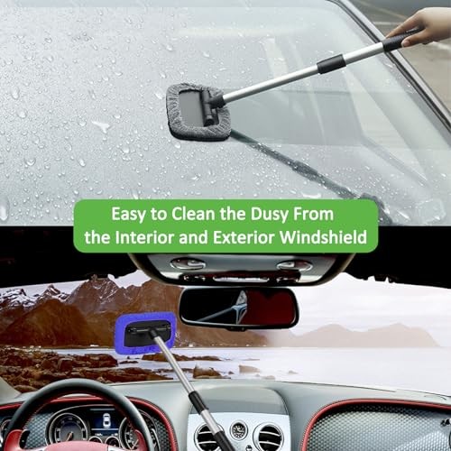 Beieverluck 15 Pieces Windshield Cleaner Tool, Inside Car Window Cleaning Tool