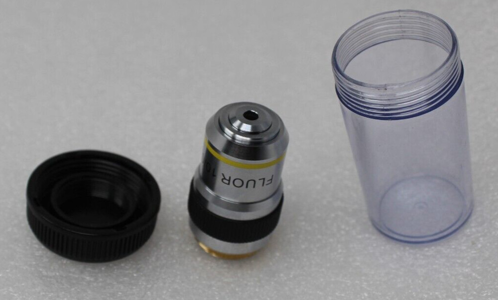 NEW AMSCOPE  FLUOR 10 0.25 160/0.17 Microscope Objective Lens
