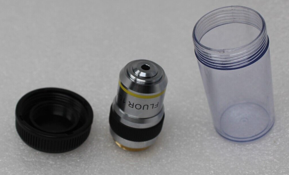 NEW AMSCOPE FLUOR 10 0.25 160/0.17 Microscope Objective Lens