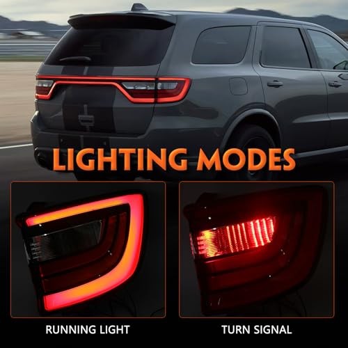 RH Outer Tail Lights Compatible with Dodge Durango 2014-2020 Rear Tail Red