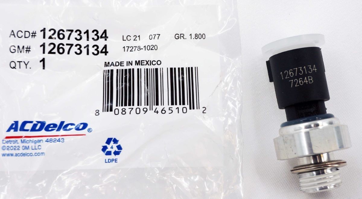 1x Genuine OEM ACDelco 213-4411 Engine Oil Pressure Sensor GM 12673134 12621234