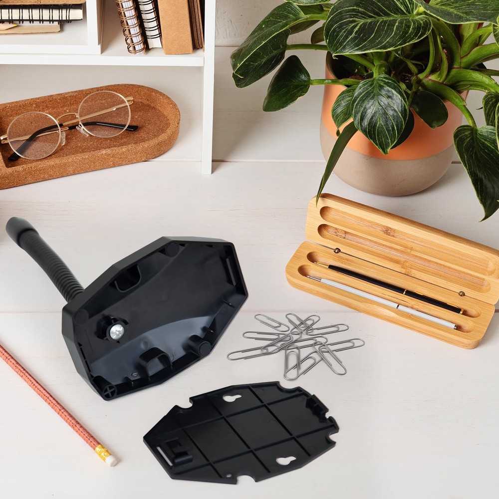 Universal Barcode Scanner Stand: Wall Mountable with Compartment, Bar-Code Re...