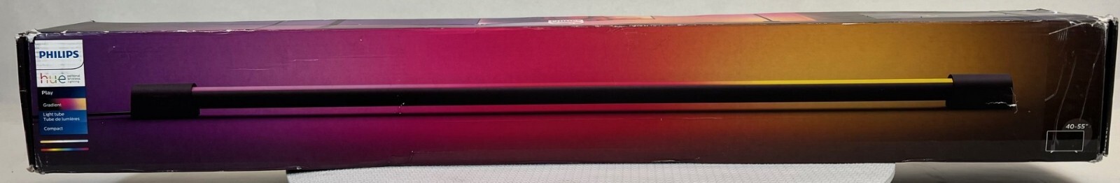 Philips Hue Compact Smart Light Tube, Black- Color-Changing LED Light-FREE S/H