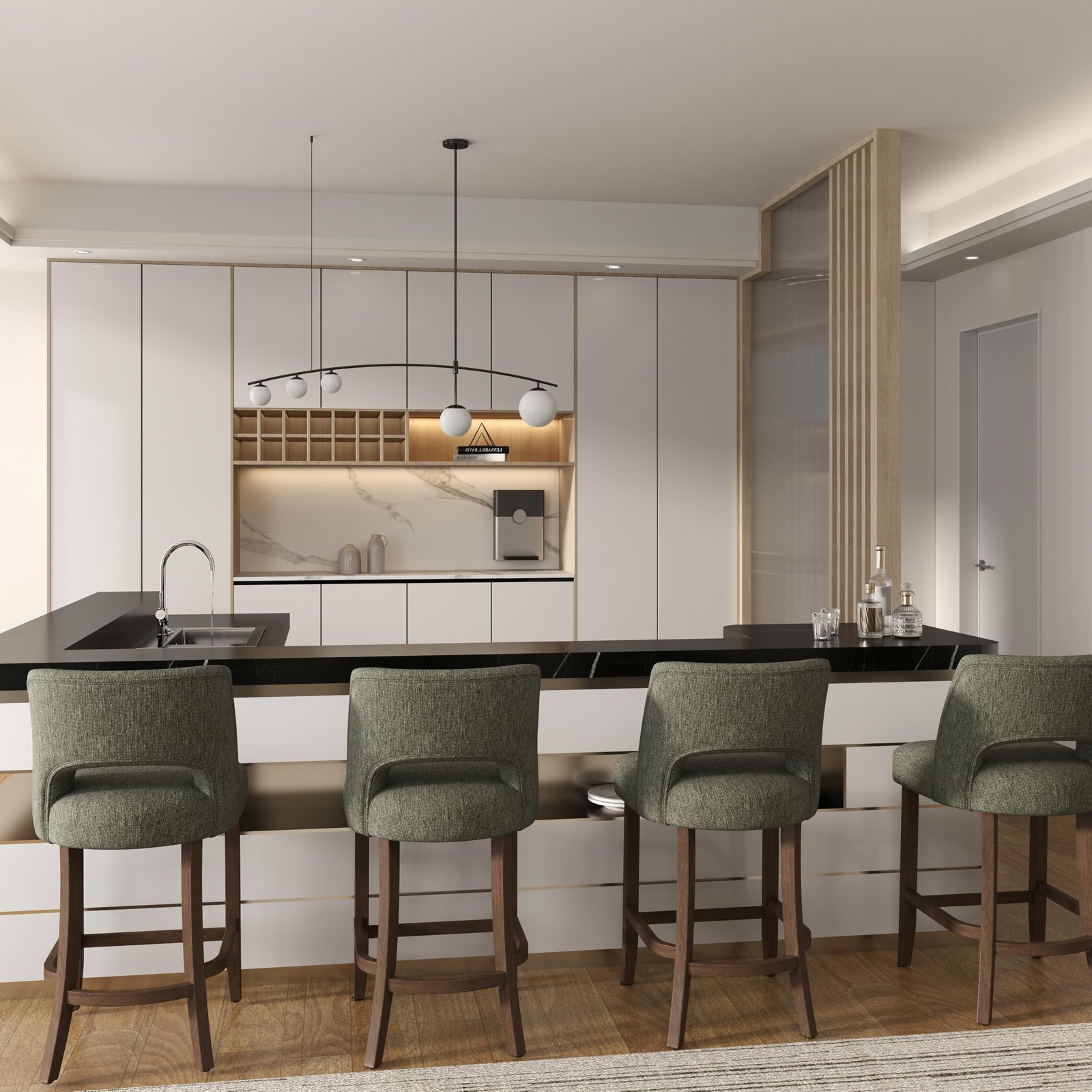 Bar Stools Set of 4 Upholstered Counter Height Bar Stools Modern Counter Stools