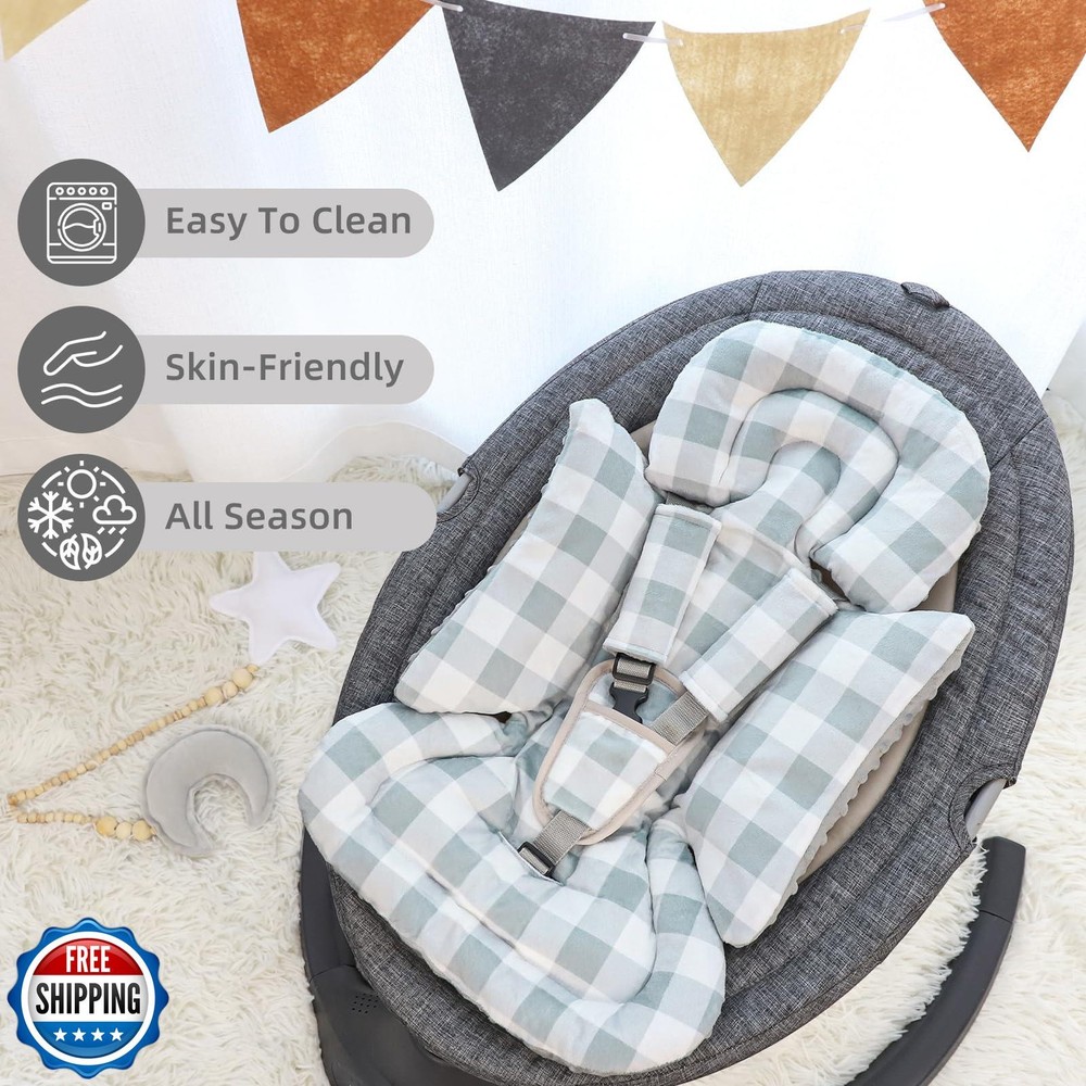 DAYEEBALL Infant Insert, Reversible, Soft, Grey Checkered