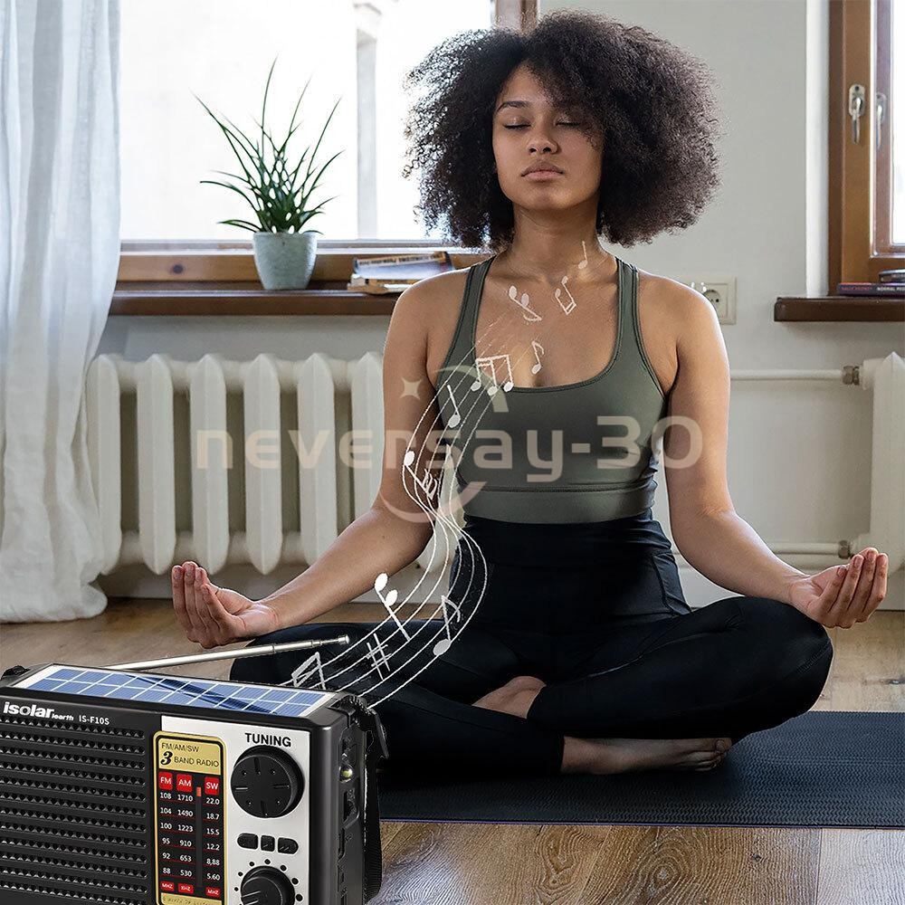 Solar Portable FM/AM SW Radio Digital Bluetooth Speaker MP3 Player Rechargeable