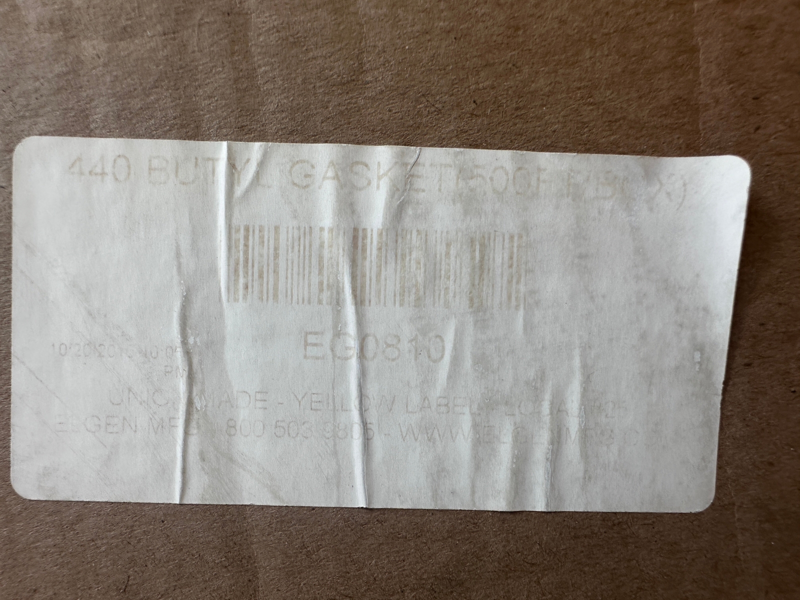 440 BUTYL Gasket Tape - 500ft/Case - High Quality Gray Butyl, UL 723 Listed