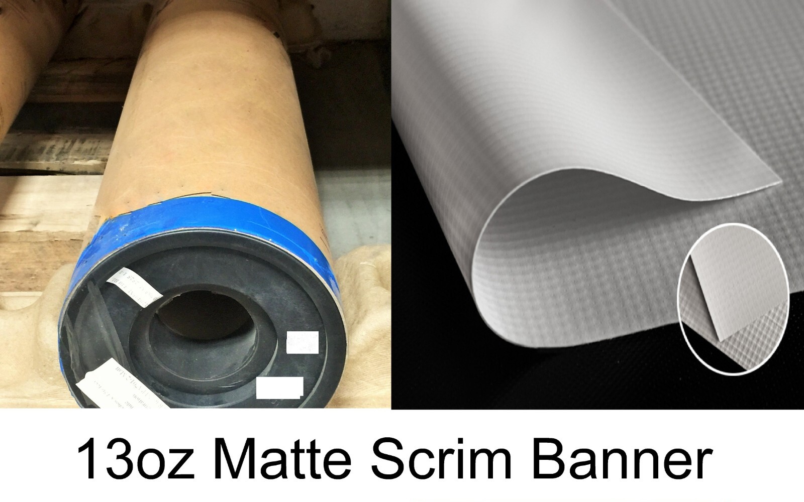 13 oz Scrim Outdoor Reinforced Tough UV Banner Solvent Latex Inks PVC Vinyl Roll