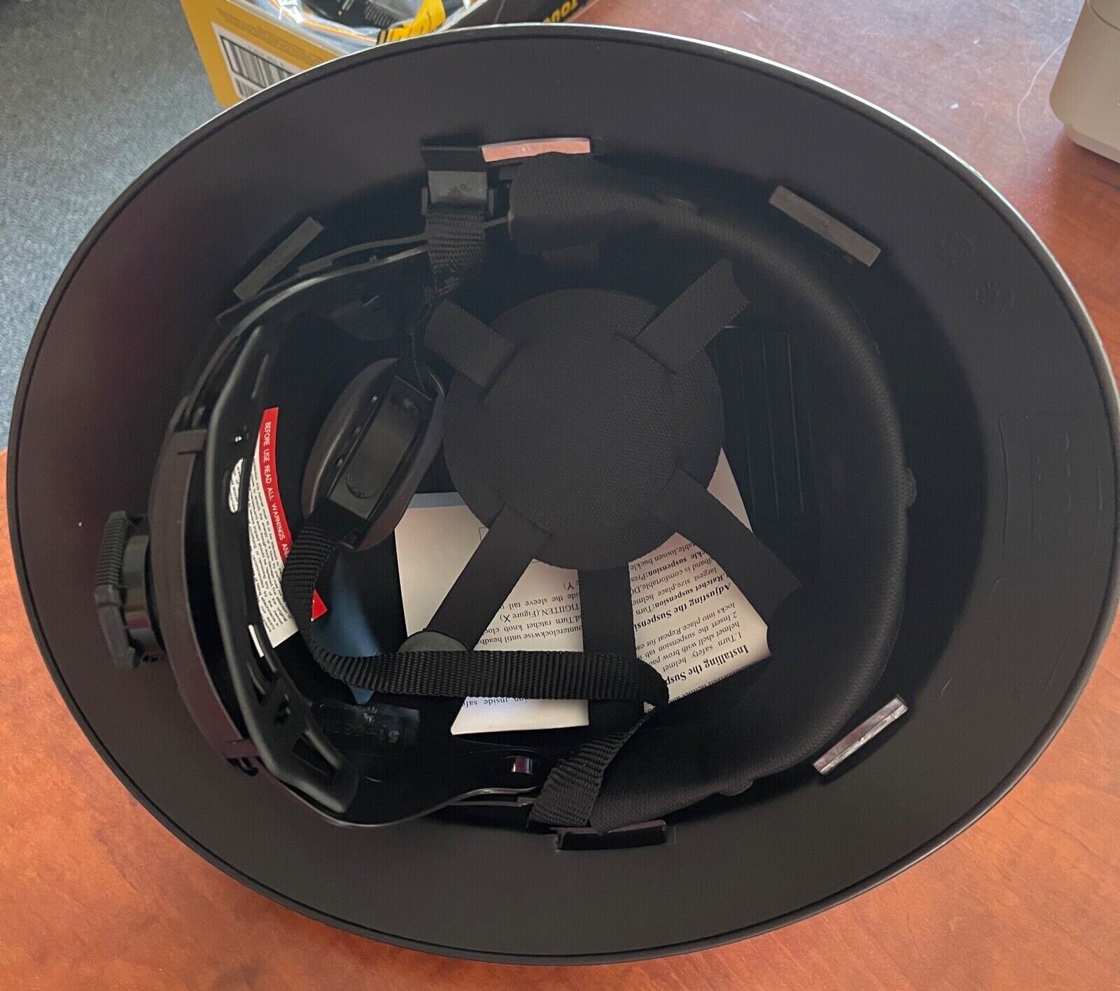 Matte Black Full Brim Hard Hat with with Fas-trac Suspension