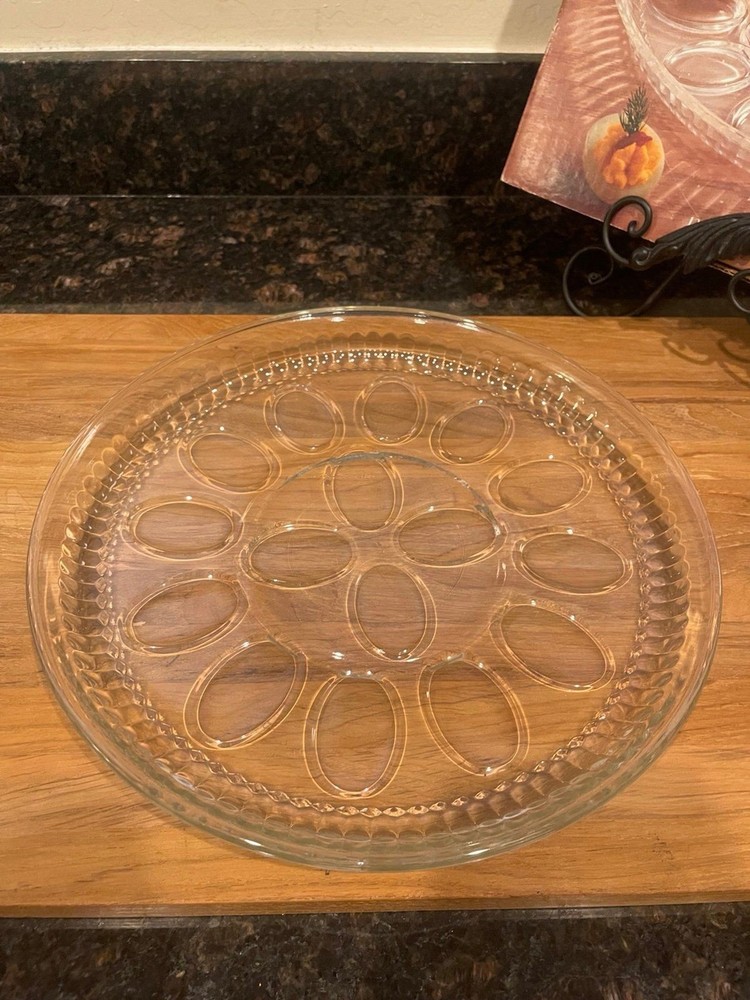 Corning Designs 12.5" Glass Egg Platter
