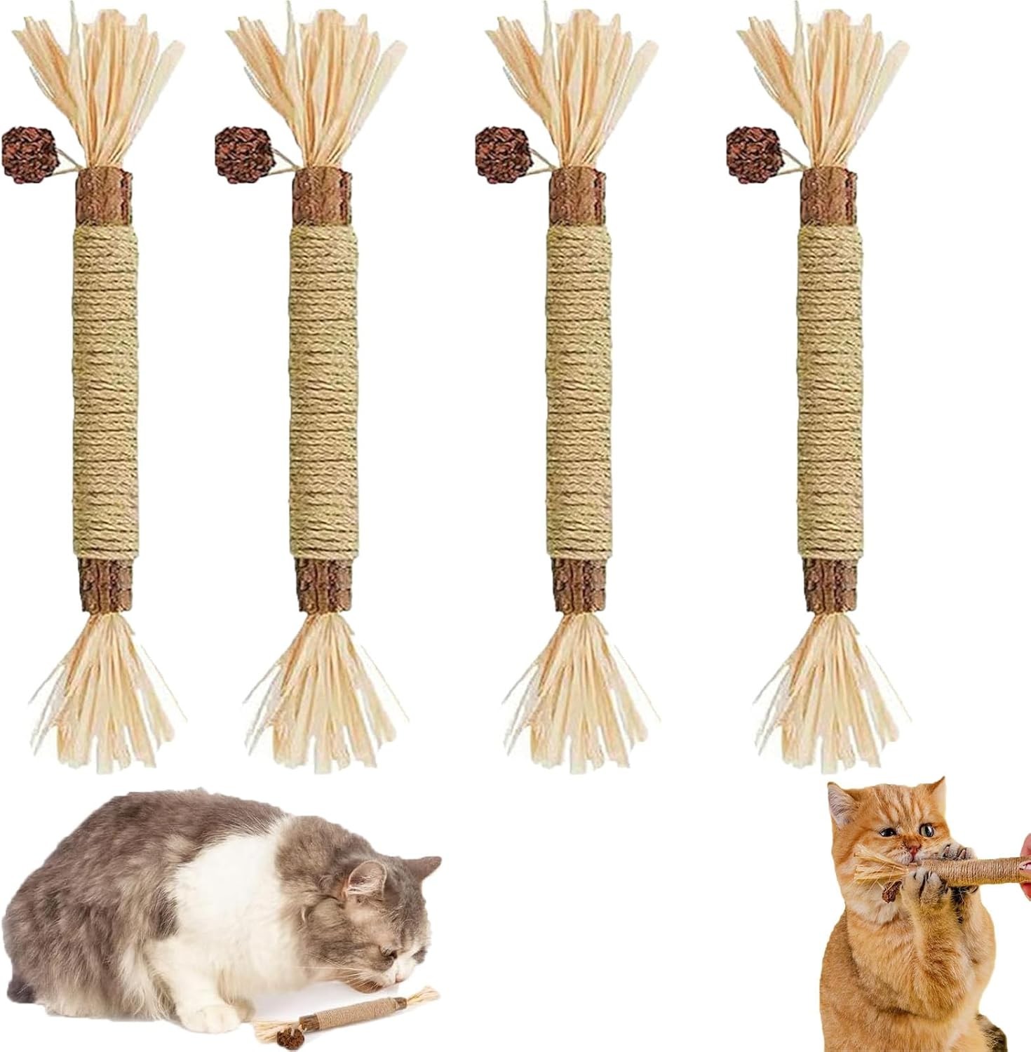 4~10pcs Silvervine Sticks for Cats ,Natural Catnip Sticks,Cats Chew Dental Treat