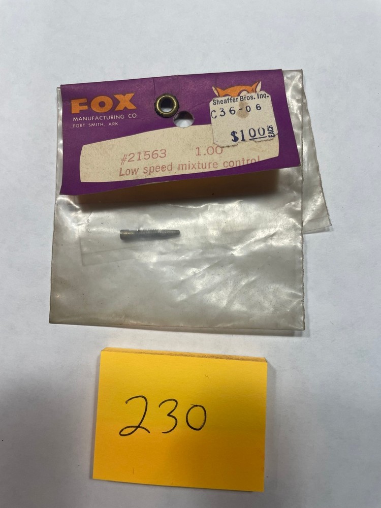 VINTAGE FOX LOW SPEED MIXTURE CONTROL  NO. 21563