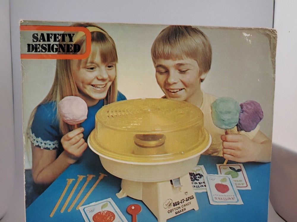 Vintage Junior Chef See it Spin Cotton Candy Machine New
