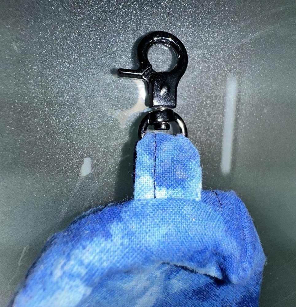 Handmade Pet Bag Holder / Blue tie-dye Pattern