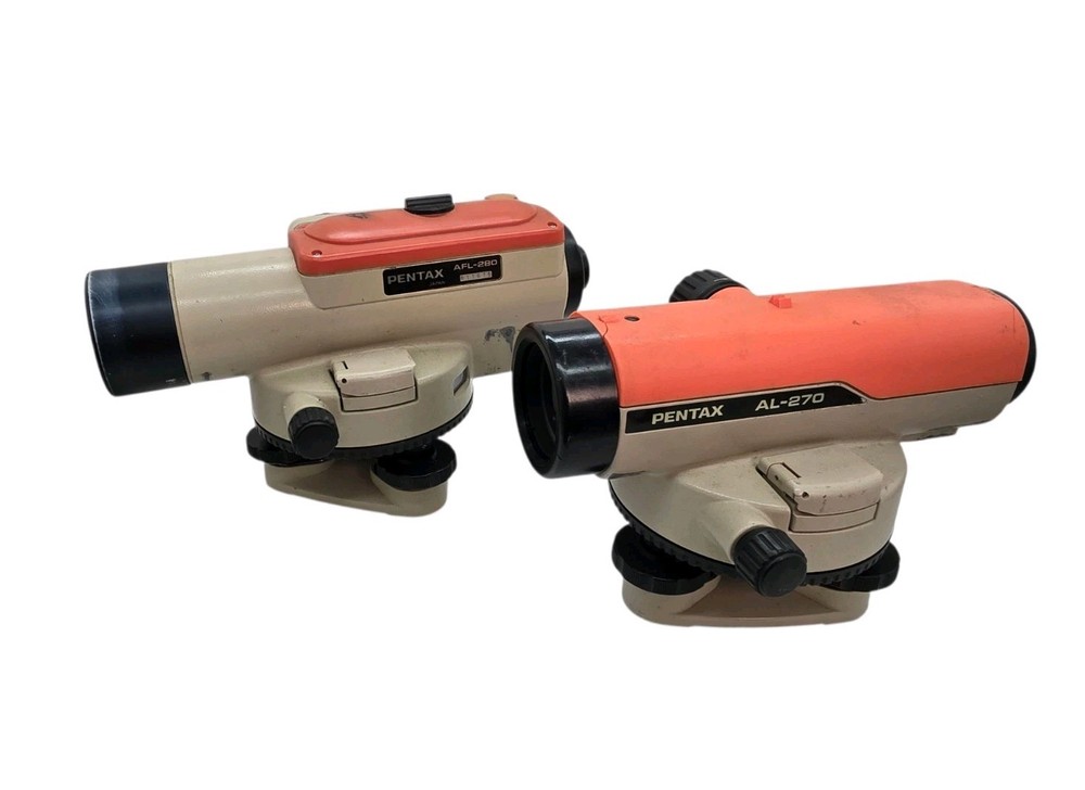 Pentax AL-270 & AFL-280 Automatic Level Surveying Transit Tools BUNDLE UNTESTED