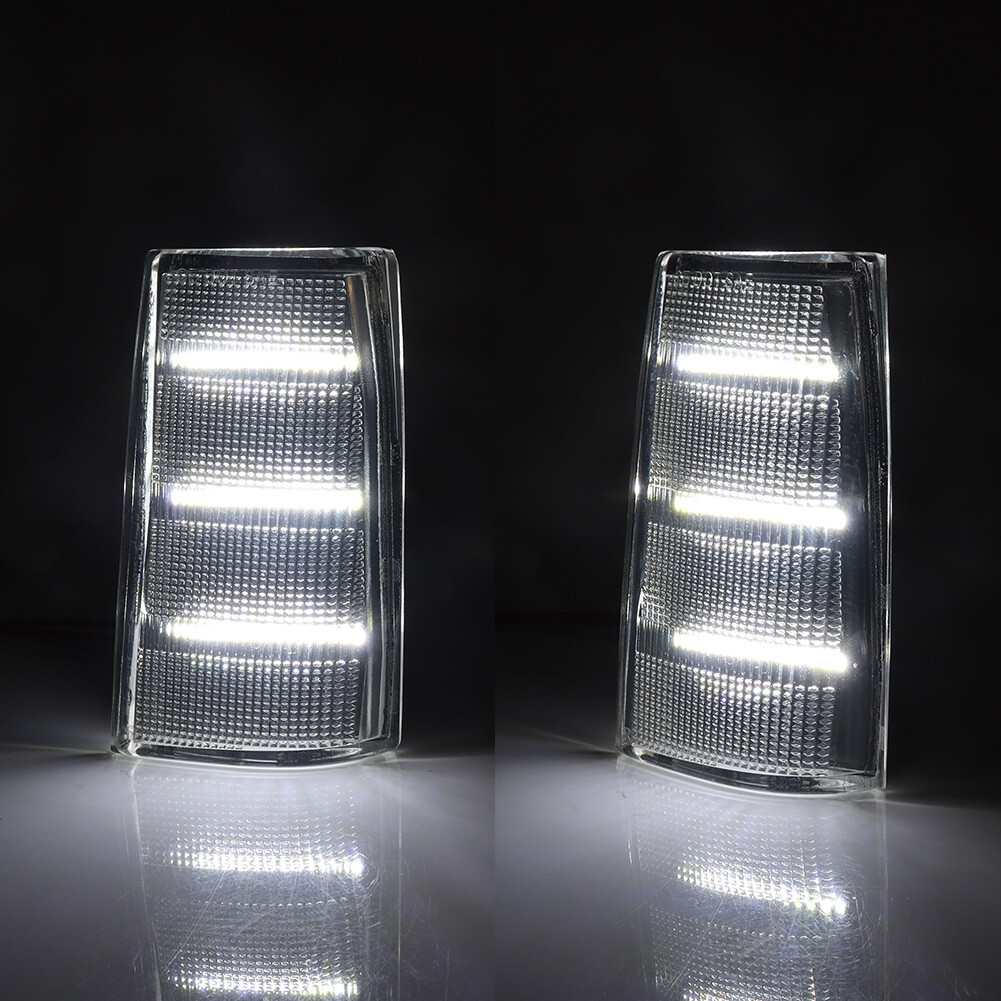 Clear Lens White LED Side Marker Corner Light For 1981-1985 Chevy Impala Caprice