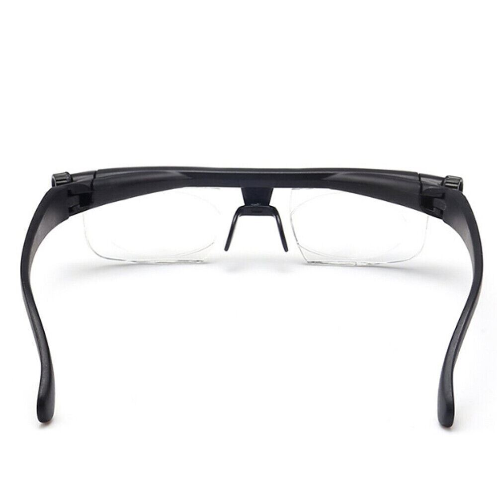 Dial Adjustable Glasses Variable Focus For Reading Distance Vision Eyeglasses US