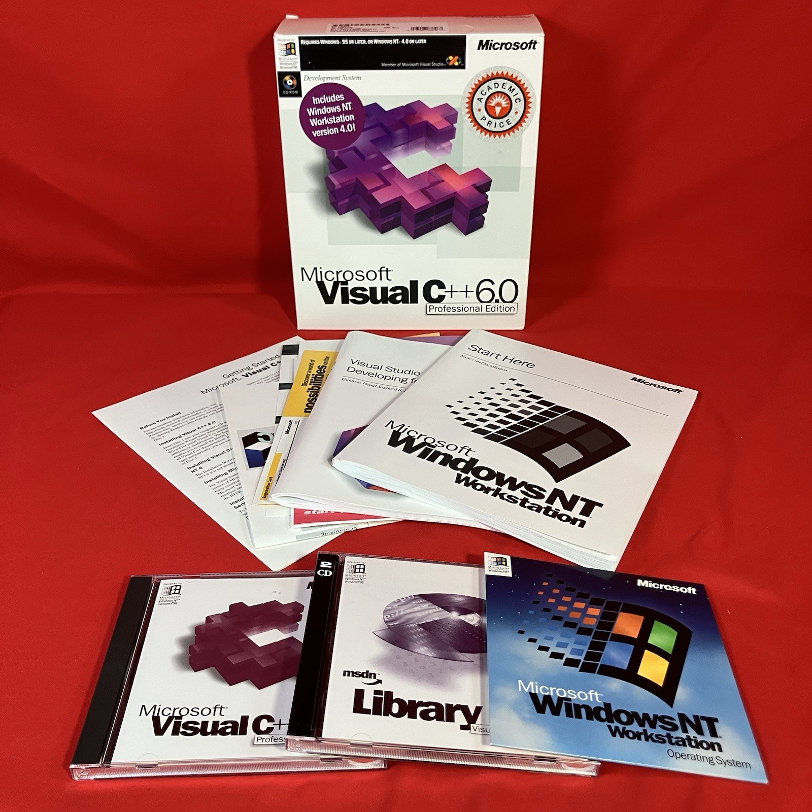 Vtg 1998 Microsoft Visual C++ 6.0 Professional Edition / Windows NT 4.0 Key