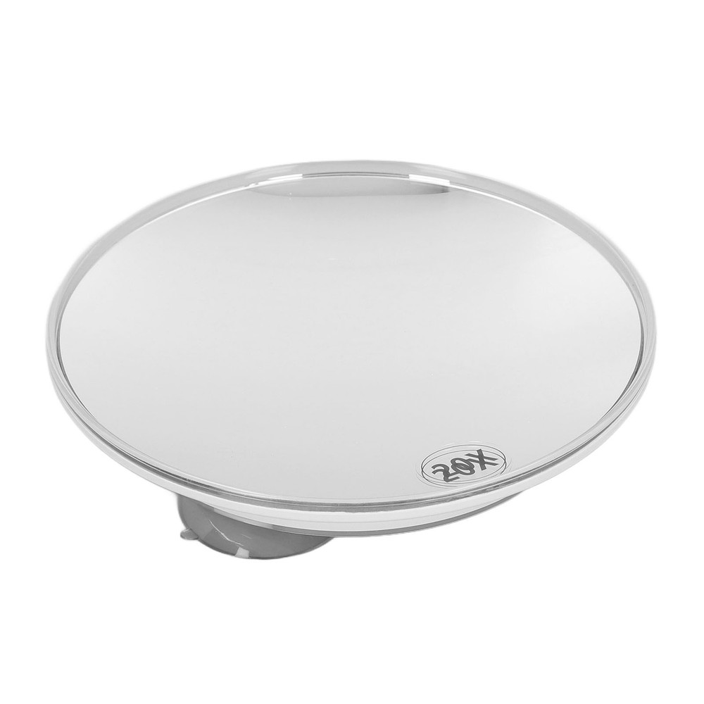 20X Magnifying Mirror With 3 Suction Cups Space Saving Round Strong Suction