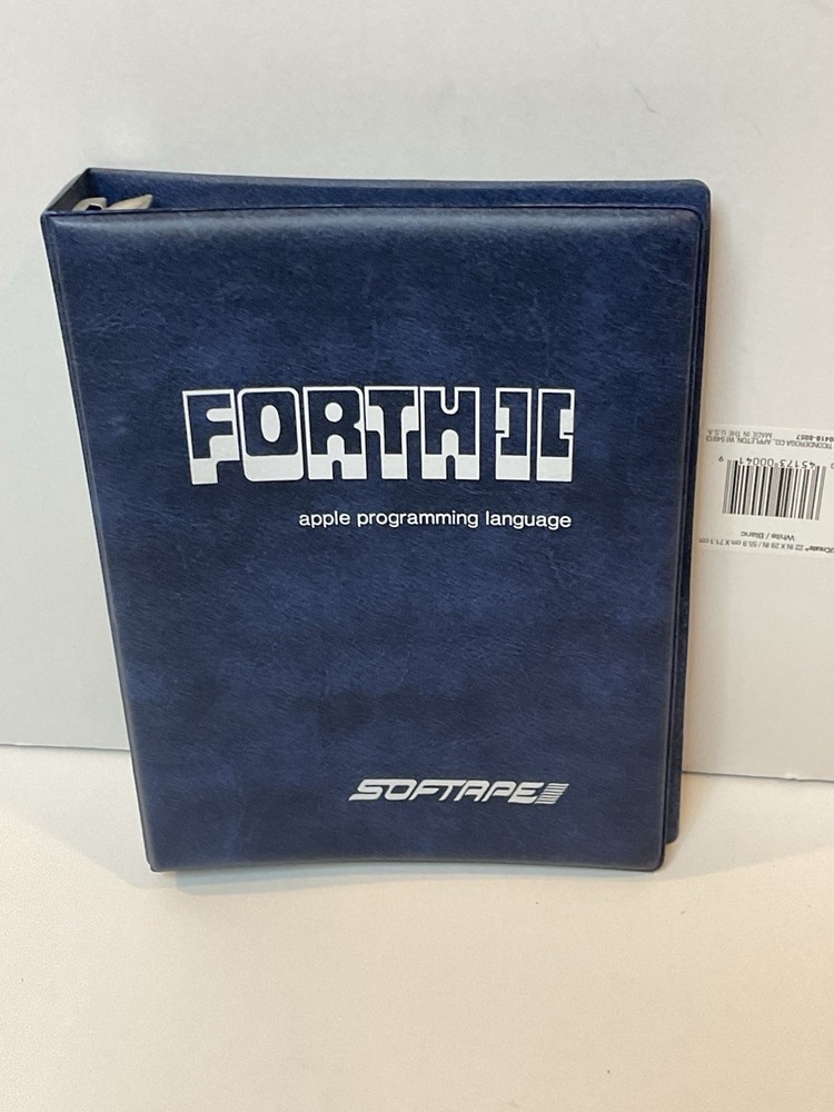 Vintage Apple II Software FORTH II Apple Programming Language  Softape
