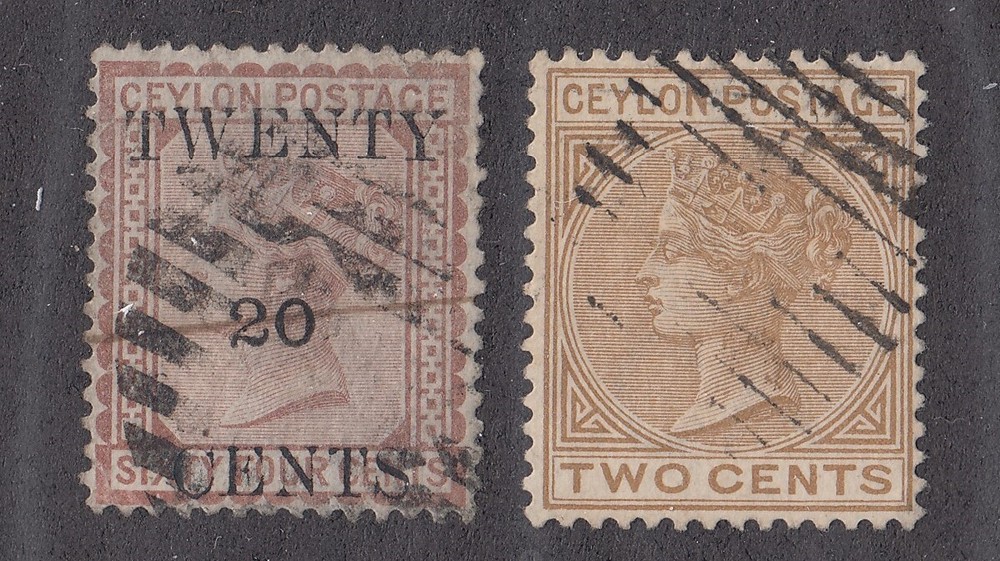 Ceylon #84, 85 Used