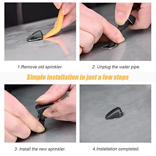 2PCS Car Front Windshield Washer Nozzles, Auto Windshield Nylon Spray Jet Kit
