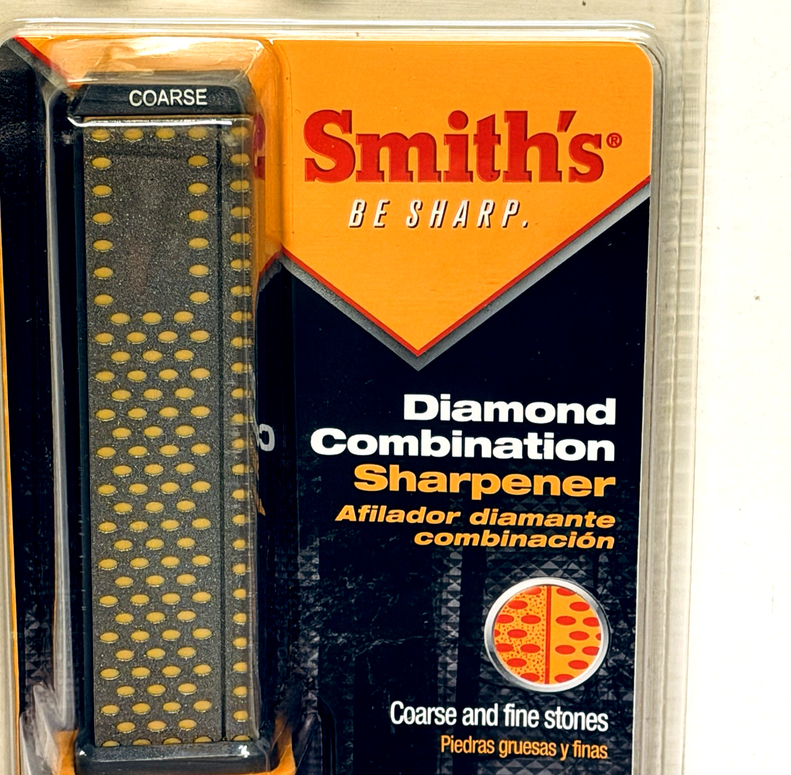 Smith's DCS4 Diamond Combination Sharpener 4" Coarse Fine Grits Hook Sharpener