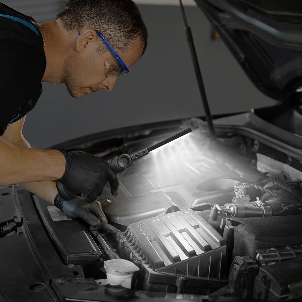 2 Pack LED Work Lights USB Rechargeable Flashlight w/ Magnetic Base for Workshop