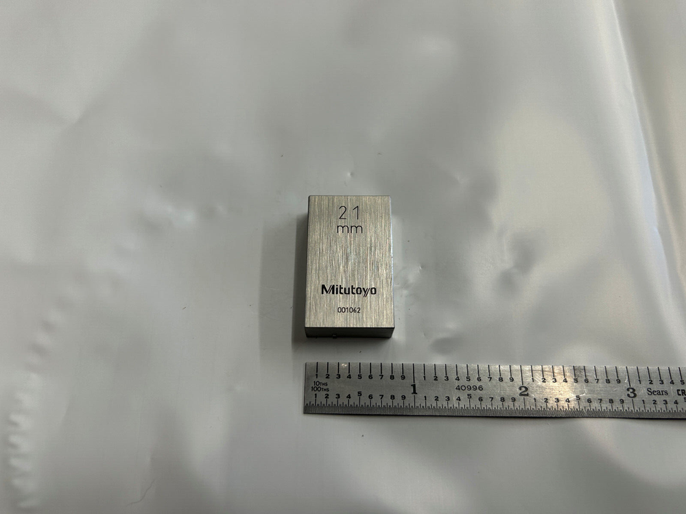 21mm Mitutoyo Steel Rectangular Gauge Gage Block