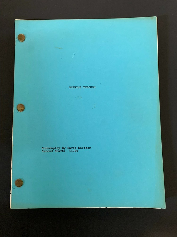 VTG Shining Through Movie Script Michael Douglas Melanie Griffith David Seltzer