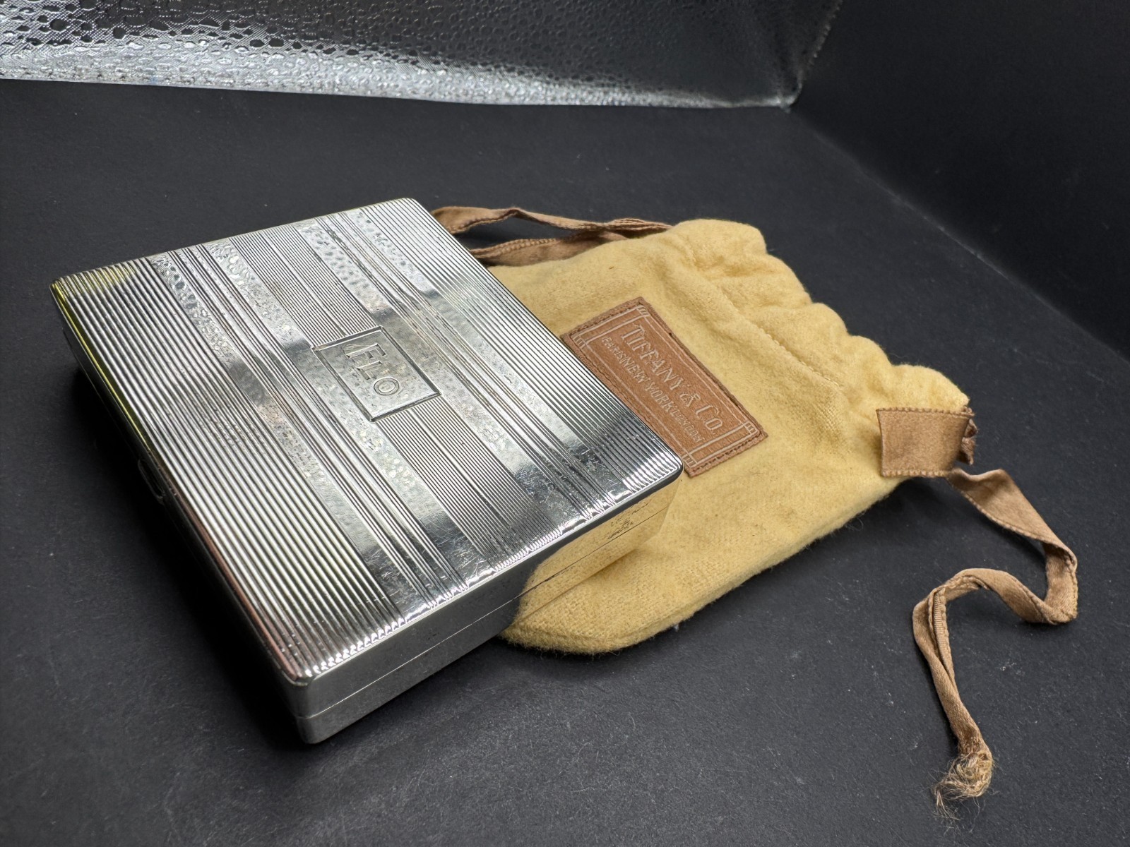 Vintage Tiffany & Co. Sterling Silver 925 Cigarette Case W/ Monogram 2.92"x2.23"