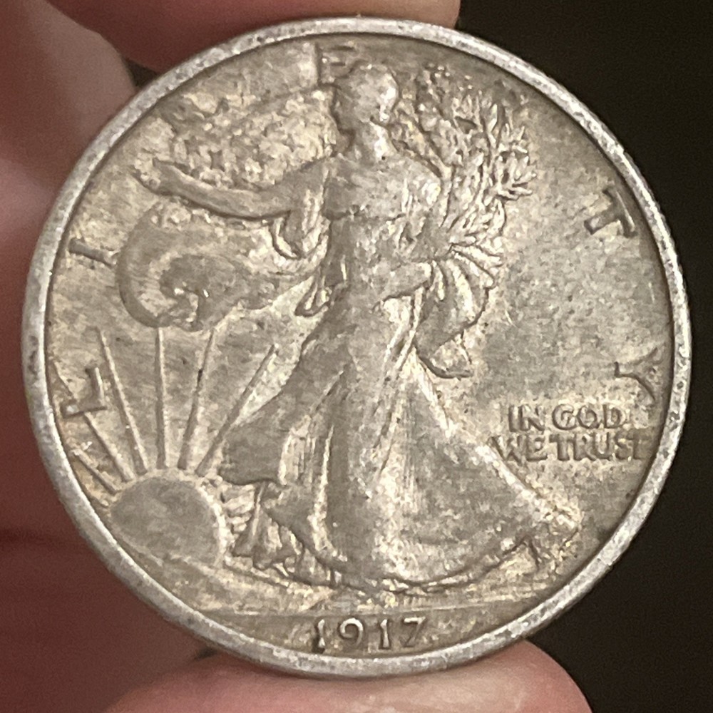 1917 Walking Liberty Half Dollar AU Silver 50c