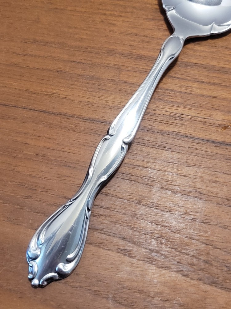 Single Oneida Community Cantata 8 3/8" Stainless Solid Serving Spoon
