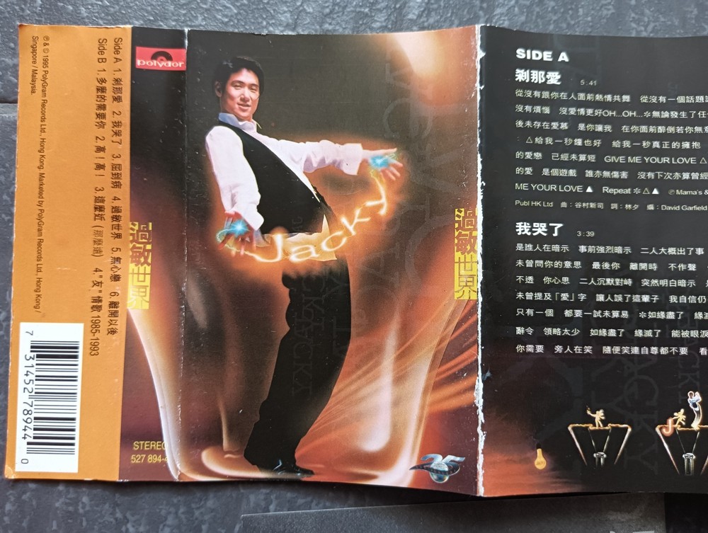 01- Jacky Cheung 张学友 =过敏世界= 马来西亚版 磁带 Malaysia Cassette