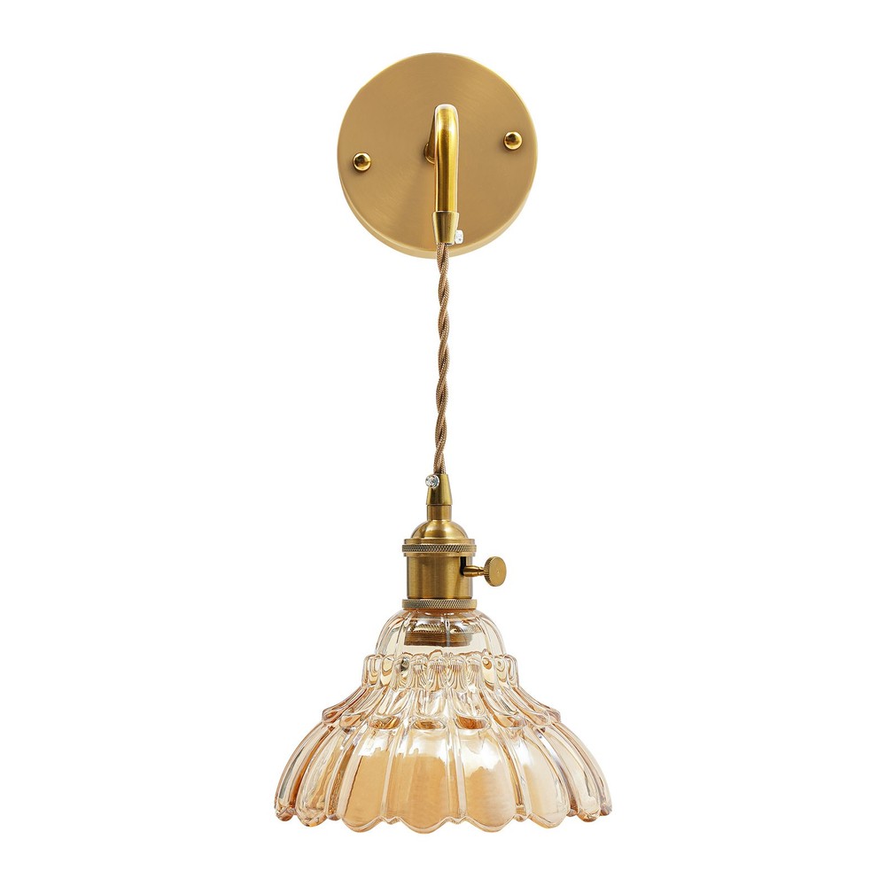 2pcs Gold Vintage Wall Lamp Indoor Wall-mounted Wall Light Without Light Source