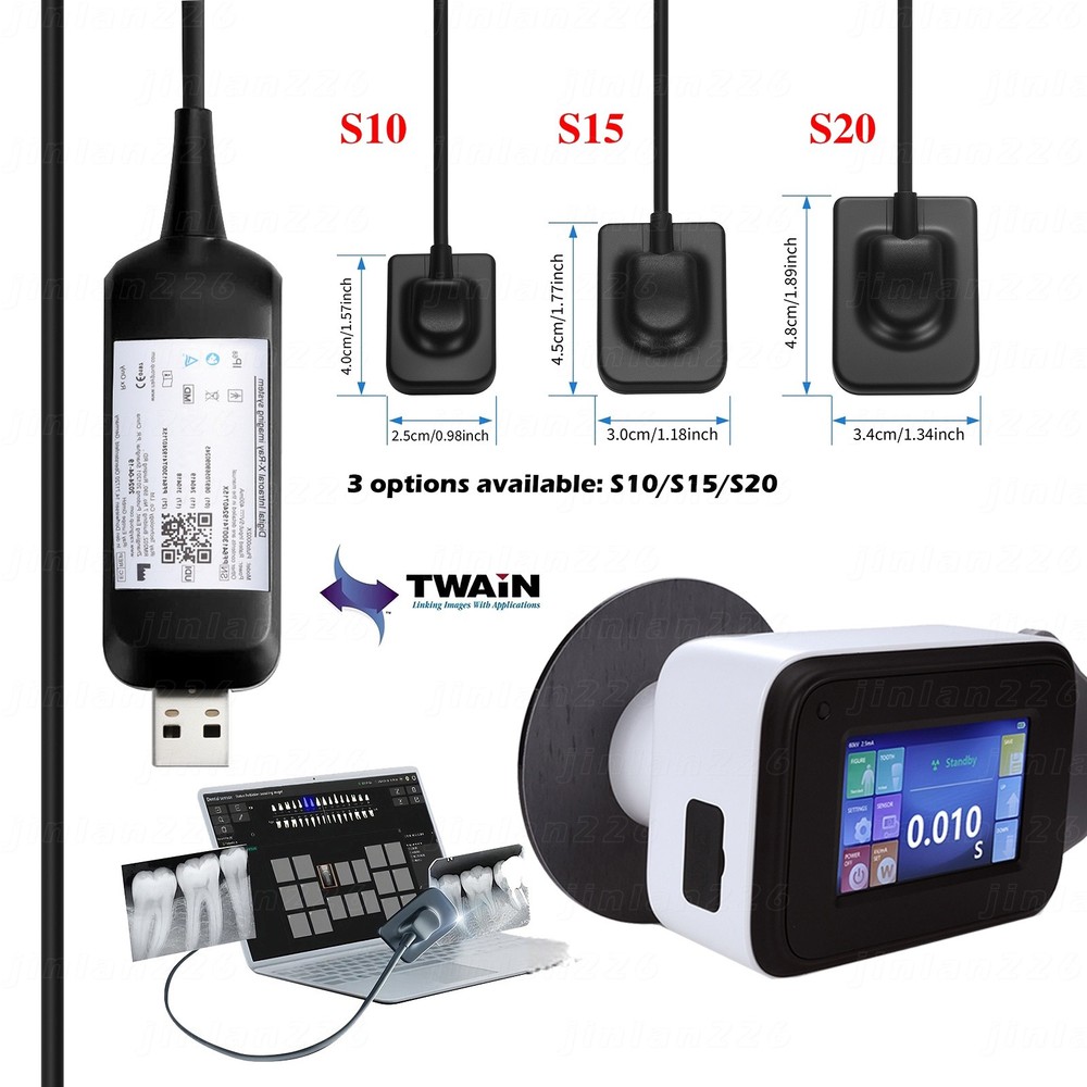 Dental X Mobile Unit System Ray Digital Machine High Frequency w/ Shield/Sensor