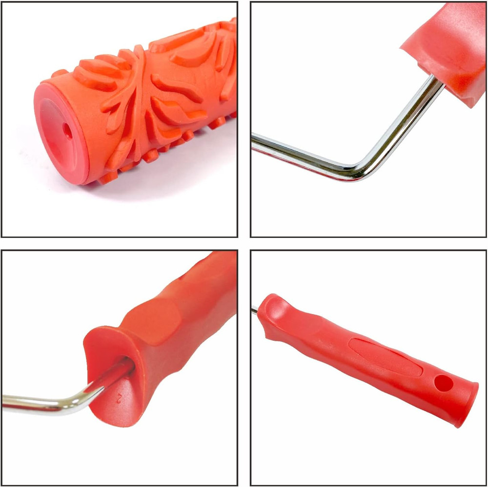 7'' Patterned Paint Roller for Wall Decoration Classic Brick Embossing Texture R