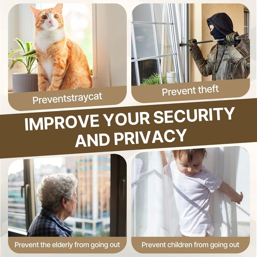 4 Pcs Window Locks, Replacement Window Locks, Sliding Window Sash Locks, Durable