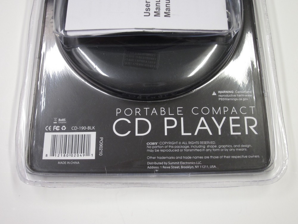 Coby CD-190-BLK Portable Compact CD Player