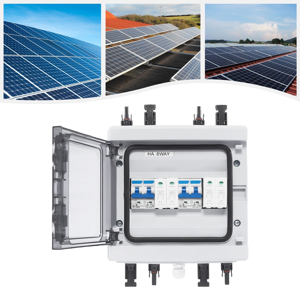 2 Strings Solar Disconnect Combiner Box For Solar Panel Switch Circuit Breaker