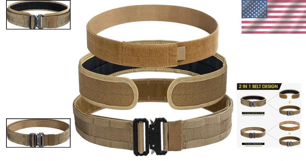 Versatile Tactical Molle Belt - Quick Release, 1.75" Inner & Heavy Duty Outer