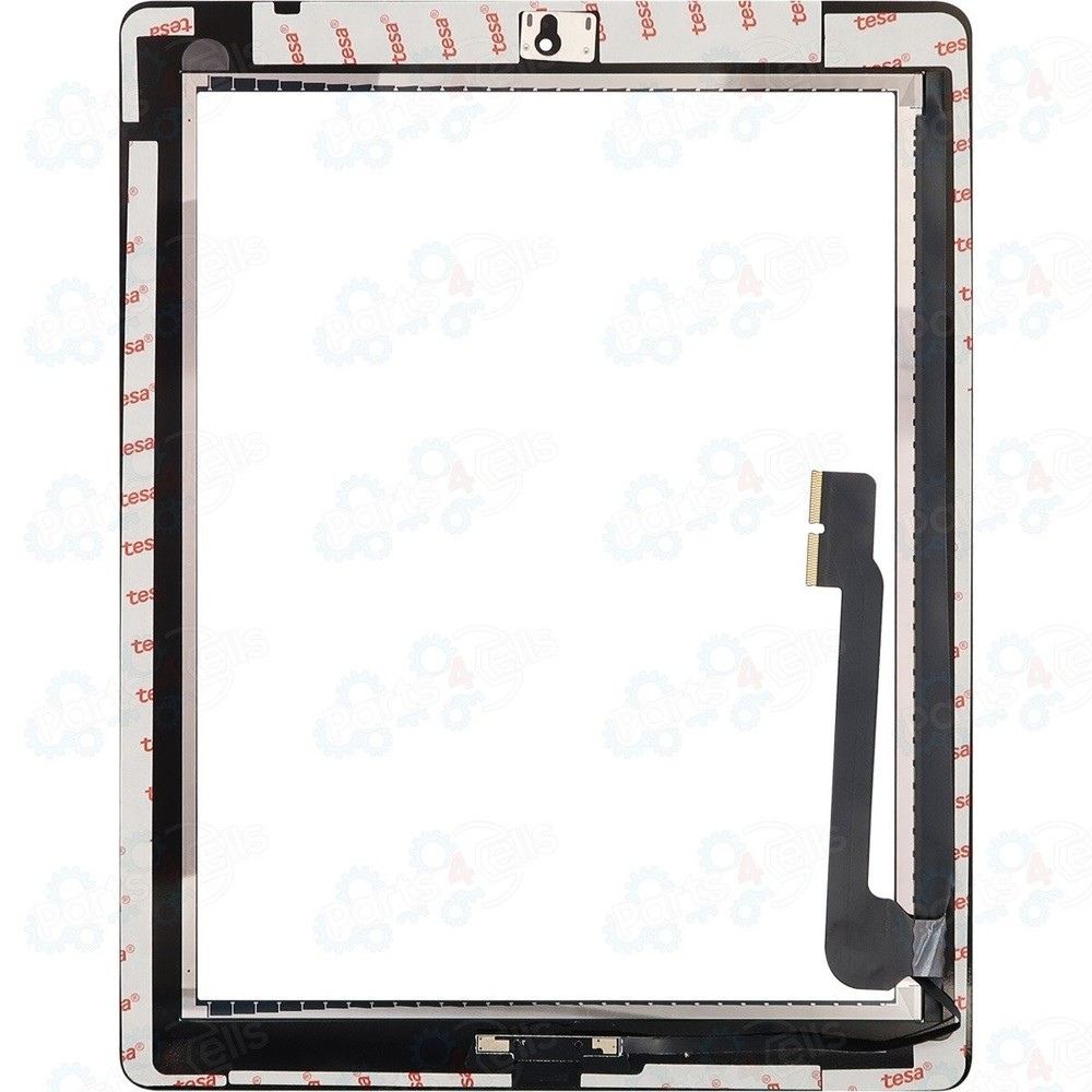 Brilliance Pro Digitizer + Home Button Black Replacement Compatible For iPad 4