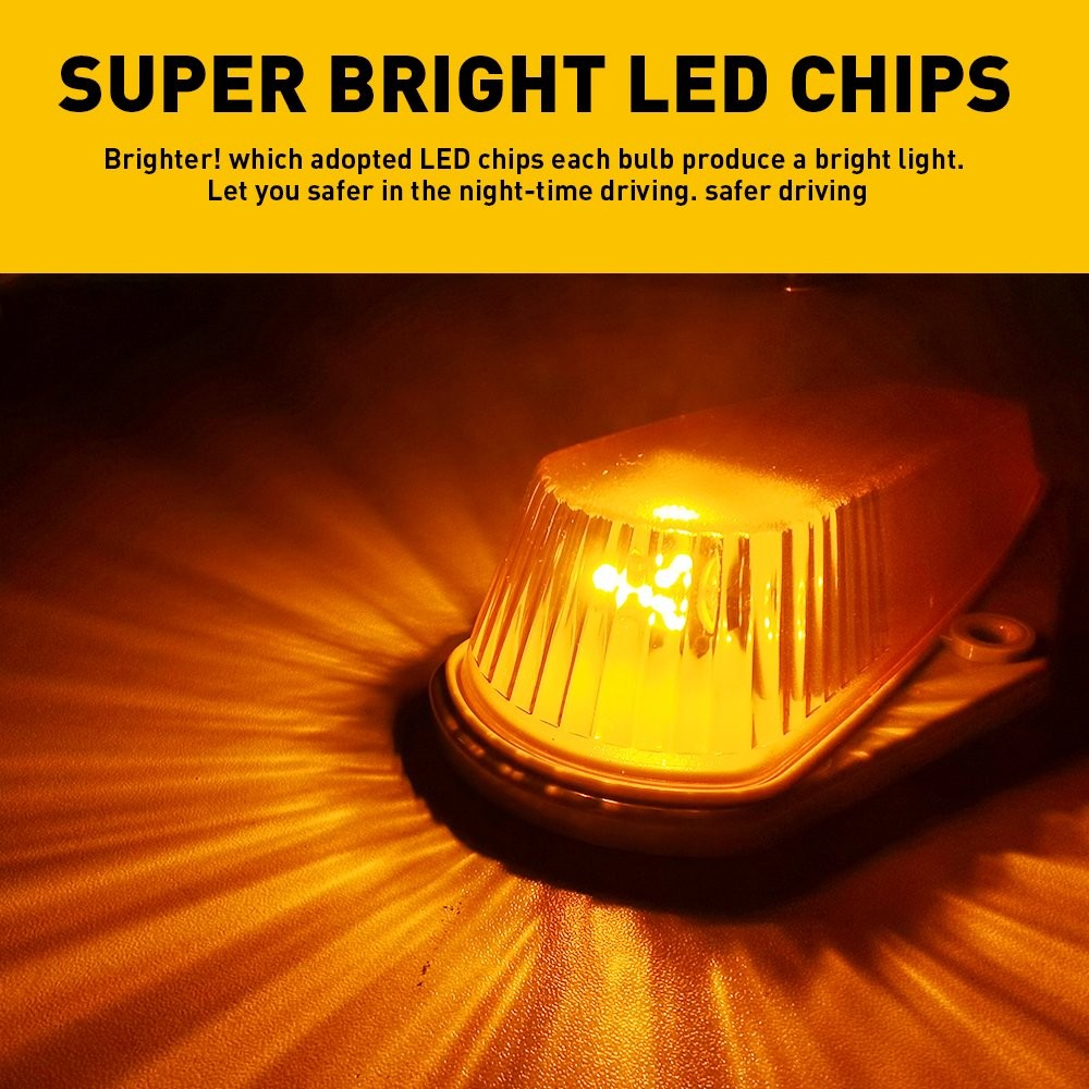 1-5Set For Ford F150 F250 F350 1973-97 Amber LED Roof Top Cab Marker Lights Kit