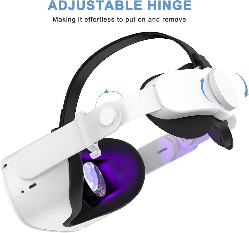 Head Strap for Meta Quest 2 VR - Elite Strap Replacement with Adjustable Hinge