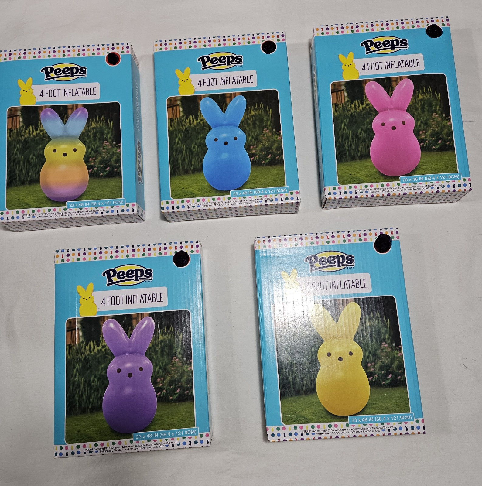 PEEPS 4Ft Inflatables-Ombre, Blue,Pink,Purple,Yellow(THE WHOLE SET!) FREE SHIP!